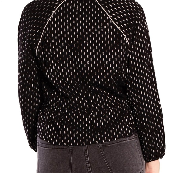 Amuse Society top size S black puffed sleeves gorpore dark academia - Picture 2 of 8